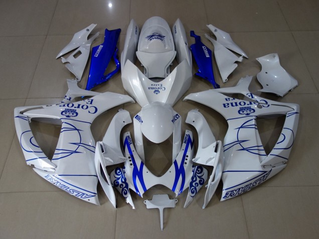 2006-2007 Blanc Corona GSXR 600-750 Carénage 2006-2007 Blanc Corona GSXR 600-750 Carénage