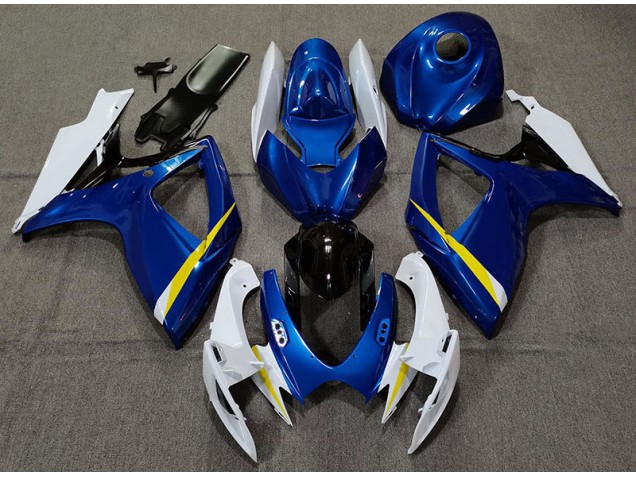 2006-2007 Bleu Brillant Blanc & Jaune GSXR 600-750 Carénage 2006-2007 Bleu Brillant Blanc & Jaune GSXR 600-750 Carénage