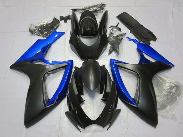 2006-2007 Bleu Brillant & Noir Mat GSXR 600-750 Carénage 2006-2007 Bleu Brillant & Noir Mat GSXR 600-750 Carénage