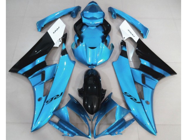2006-2007 Bleu Clair Brillant & Noir R6 Carénage