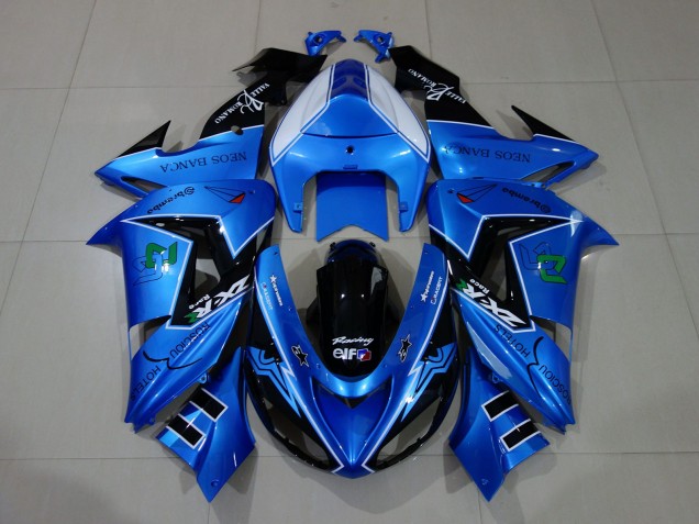 2006-2007 Bleu Liquide & Logos ZX10R Carénage 2006-2007 Bleu Liquide & Logos ZX10R Carénage