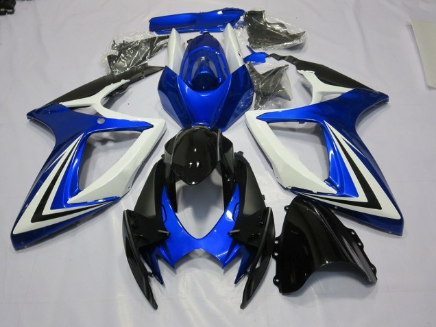 2006-2007 Bleu Noir & Blanc GSXR 600-750 Carénage 2006-2007 Bleu Noir & Blanc GSXR 600-750 Carénage