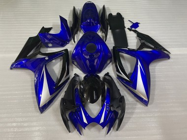 2006-2007 Bleu Noir & Blanc Spécial GSXR 600-750 Carénage