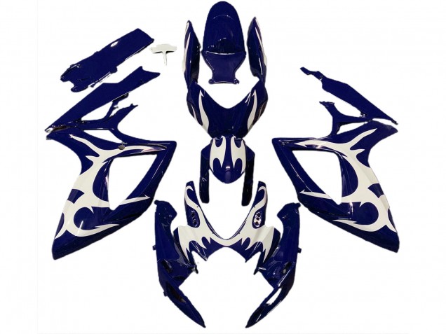 2006-2007 Design Bleu Foncé & Blanc GSXR 600-750 Carénage 2006-2007 Design Bleu Foncé & Blanc GSXR 600-750 Carénage