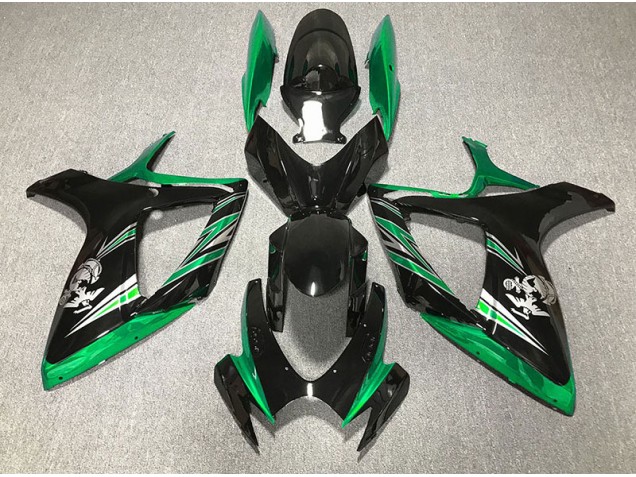 2006-2007 Design Vert Brillant & Noir GSXR 600-750 Carénage 2006-2007 Design Vert Brillant & Noir GSXR 600-750 Carénage