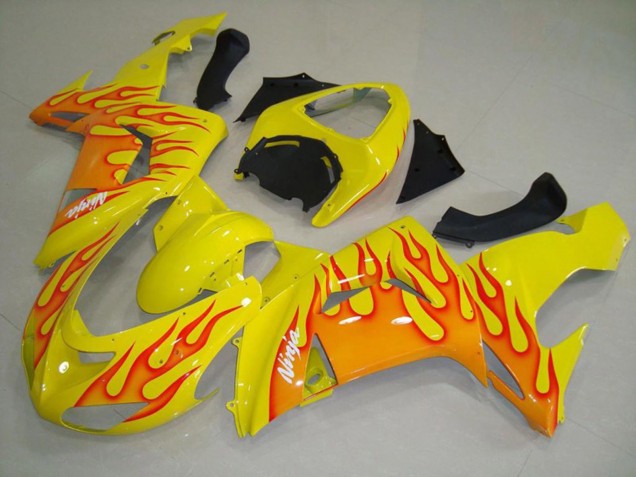2006-2007 Giallo Arancione Fiamma ZX10R Carénage 2006-2007 Giallo Arancione Fiamma ZX10R Carénage
