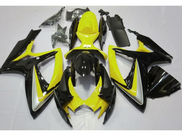 2006-2007 Jaune Brillant Débadgé GSXR 600-750 Carénage 2006-2007 Jaune Brillant Débadgé GSXR 600-750 Carénage