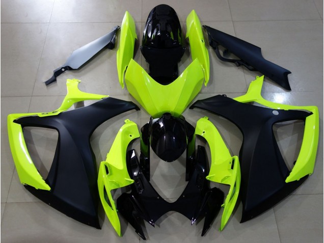 2006-2007 Jaune Brillant & Noir GSXR 600-750 Carénage 2006-2007 Jaune Brillant & Noir GSXR 600-750 Carénage