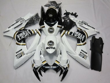 2006-2007 Noir Blanc Lucky Strike GSXR 600-750 Carénage
