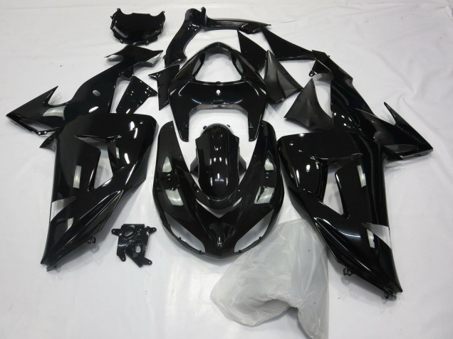 2006-2007 Noir Brillant Uni ZX10R Carénage 2006-2007 Noir Brillant Uni ZX10R Carénage