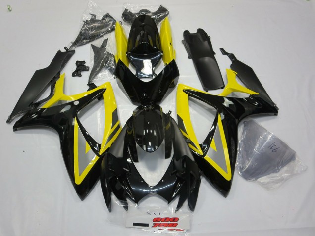 2006-2007 Noir & Jaune GSXR 600-750 Carénage 2006-2007 Noir & Jaune GSXR 600-750 Carénage