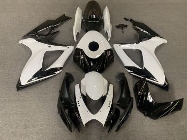 2006-2007 Noir Mat & Blanc Brillant GSXR 600-750 Carénage