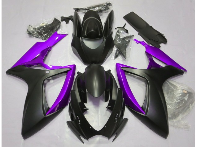 2006-2007 Noir Mat & Violet GSXR 600-750 Carénage 2006-2007 Noir Mat & Violet GSXR 600-750 Carénage