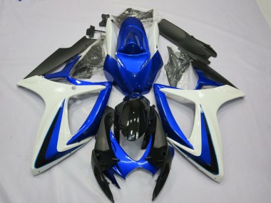 2006-2007 OEM Style Blanc Bleu GSXR 600-750 Carénage