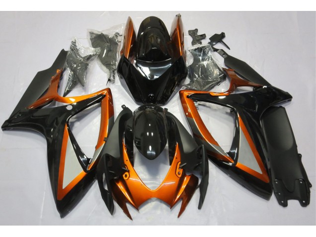 2006-2007 Orange Brillant & Noir GSXR 600-750 Carénage 2006-2007 Orange Brillant & Noir GSXR 600-750 Carénage