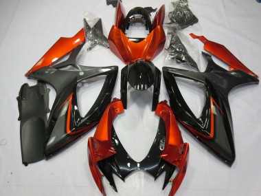 2006-2007 Orange Brûlé & Gris GSXR 600-750 Carénage