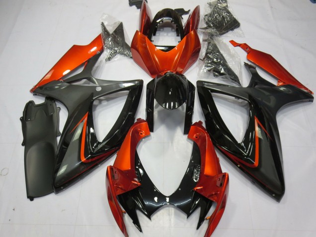2006-2007 Orange Brûlé & Gris GSXR 600-750 Carénage 2006-2007 Orange Brûlé & Gris GSXR 600-750 Carénage