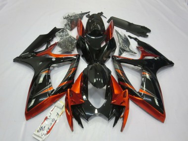 2006-2007 Orange & Noir GSXR 600-750 Carénage