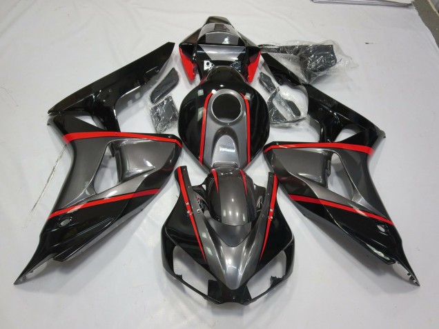 2006-2007 Rayure Épingle Rouge Noir Argent CBR1000RR Carénage 2006-2007 Rayure Épingle Rouge Noir Argent CBR1000RR Carénage