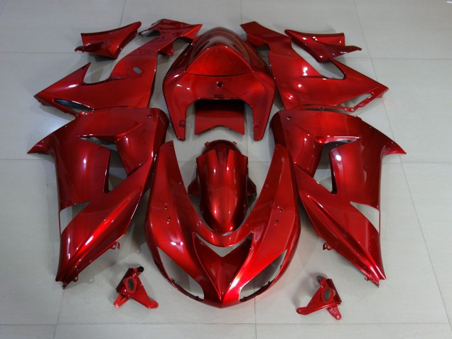 2006-2007 Rouge Brillant Profond ZX10R Carénage 2006-2007 Rouge Brillant Profond ZX10R Carénage