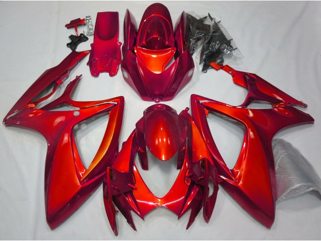 2006-2007 Rouge Brillant Uni GSXR 600-750 Carénage 2006-2007 Rouge Brillant Uni GSXR 600-750 Carénage