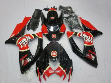 2006-2007 Rouge Lucky Strike GSXR 600-750 Carénage