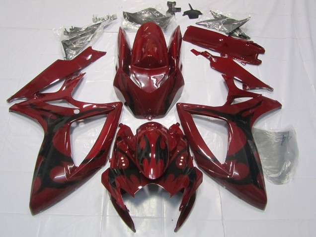 2006-2007 Rouge Marron GSXR 600-750 Carénage 2006-2007 Rouge Marron GSXR 600-750 Carénage