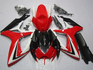 2006-2007 Rouge Noir & Blanc GSXR 600-750 Carénage