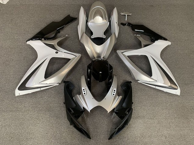 2006-2007 Style Blanc Argenté OEM GSXR 600-750 Carénage 2006-2007 Style Blanc Argenté OEM GSXR 600-750 Carénage