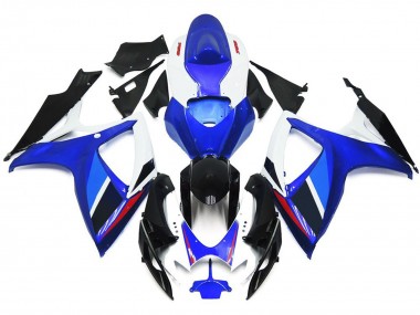 2006-2007 Style Bleu Clair & Bleu Profond OEM Avec Rouge GSXR 600-750 Carénage