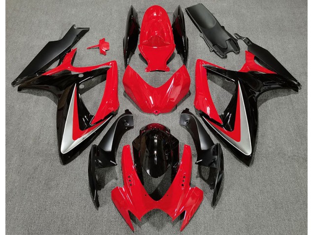 2006-2007 Style Rouge Noir OEM GSXR 600-750 Carénage 2006-2007 Style Rouge Noir OEM GSXR 600-750 Carénage