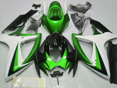 2006-2007 Vert Blanc GSXR 600-750 Carénage