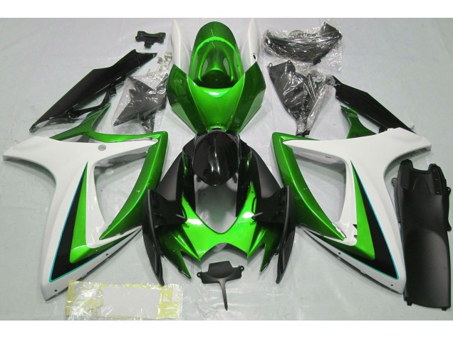 2006-2007 Vert Blanc GSXR 600-750 Carénage 2006-2007 Vert Blanc GSXR 600-750 Carénage