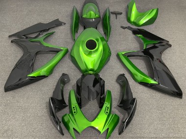 2006-2007 Vert Clair & Noir GSXR 600-750 Carénage