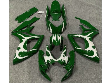 2006-2007 Vert Foncé & Blanc GSXR 600-750 Carénage