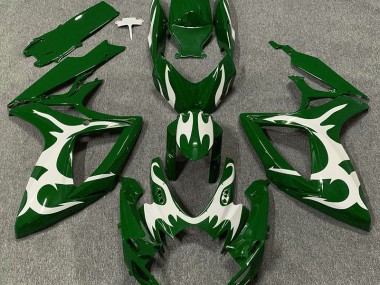 2006-2007 Vert Foncé & Blanc GSXR 600-750 Carénage