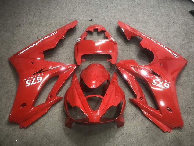 2006-2008 Rouge Avec Décalcomanies Blanches Daytona 675 Carénage 2006-2008 Rouge Avec Décalcomanies Blanches Daytona 675 Carénage