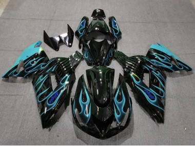 2006-2011 Bleu Clair Flamme ZX14R Carénage