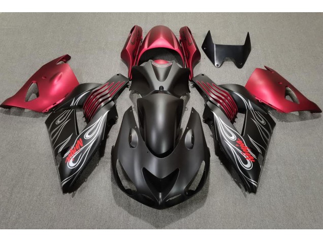 2006-2011 Noir Mat & Rouge ZX14R Carénage 2006-2011 Noir Mat & Rouge ZX14R Carénage