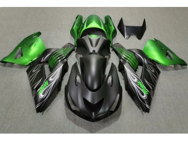 2006-2011 Noir Mat & Vert ZX14R Carénage
