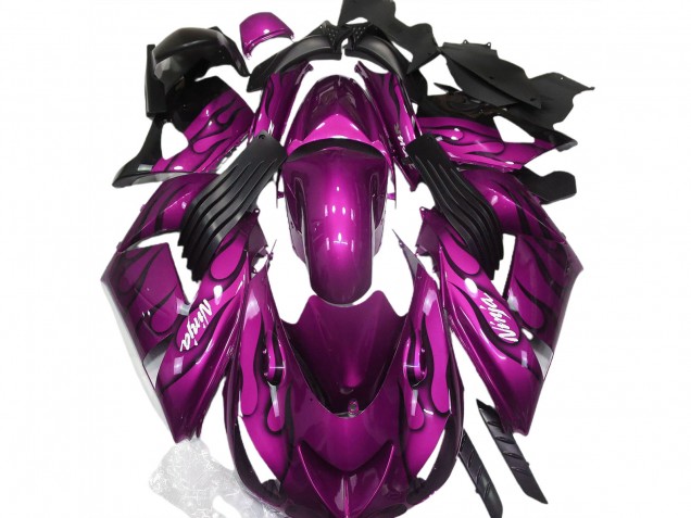 2006-2011 Rose Brillant & Flamme ZX14R Carénage 2006-2011 Rose Brillant & Flamme ZX14R Carénage