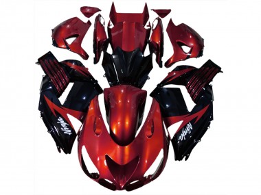 2006-2011 Rouge Brillant & Noir ZX14R Carénage
