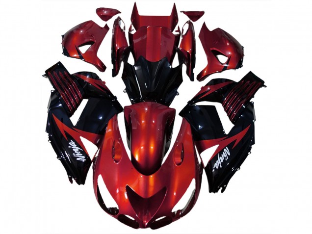 2006-2011 Rouge Brillant & Noir ZX14R Carénage 2006-2011 Rouge Brillant & Noir ZX14R Carénage