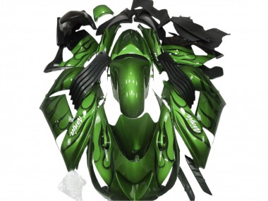 2006-2011 Vert Brillant & Flamme ZX14R Carénage