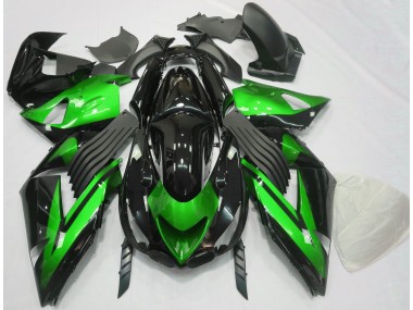 2006-2011 Vert Brillant & Noir Uni ZX14R Carénage