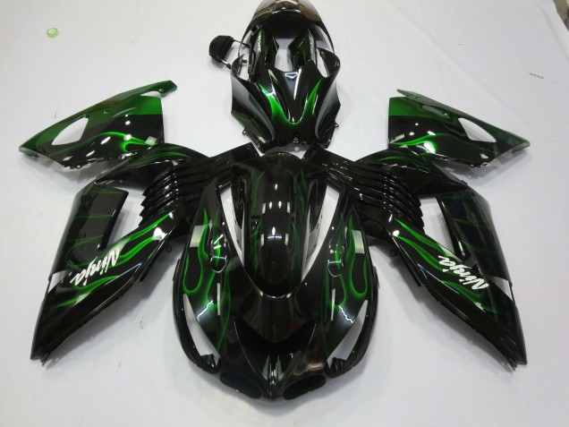2006-2011 Vert Flamme ZX14R Carénage