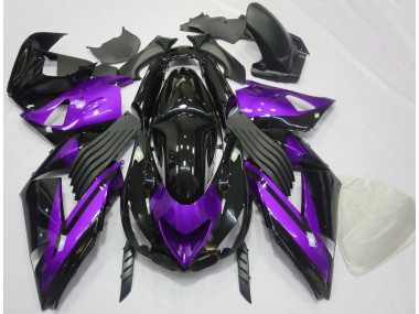 2006-2011 Violet Brillant & Noir Uni ZX14R Carénage