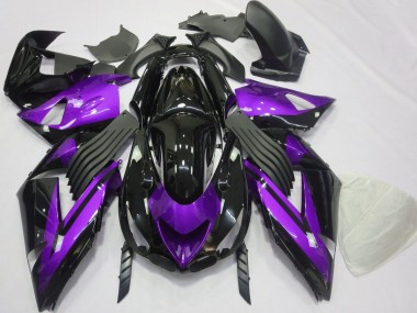 2006-2011 Violet Brillant & Noir Uni ZX14R Carénage