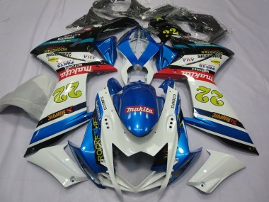 2007-2008 22 Blanc & Bleu GSXR 1000 Carénage
