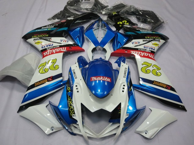 2007-2008 22 Blanc & Bleu GSXR 1000 Carénage 2007-2008 22 Blanc & Bleu GSXR 1000 Carénage